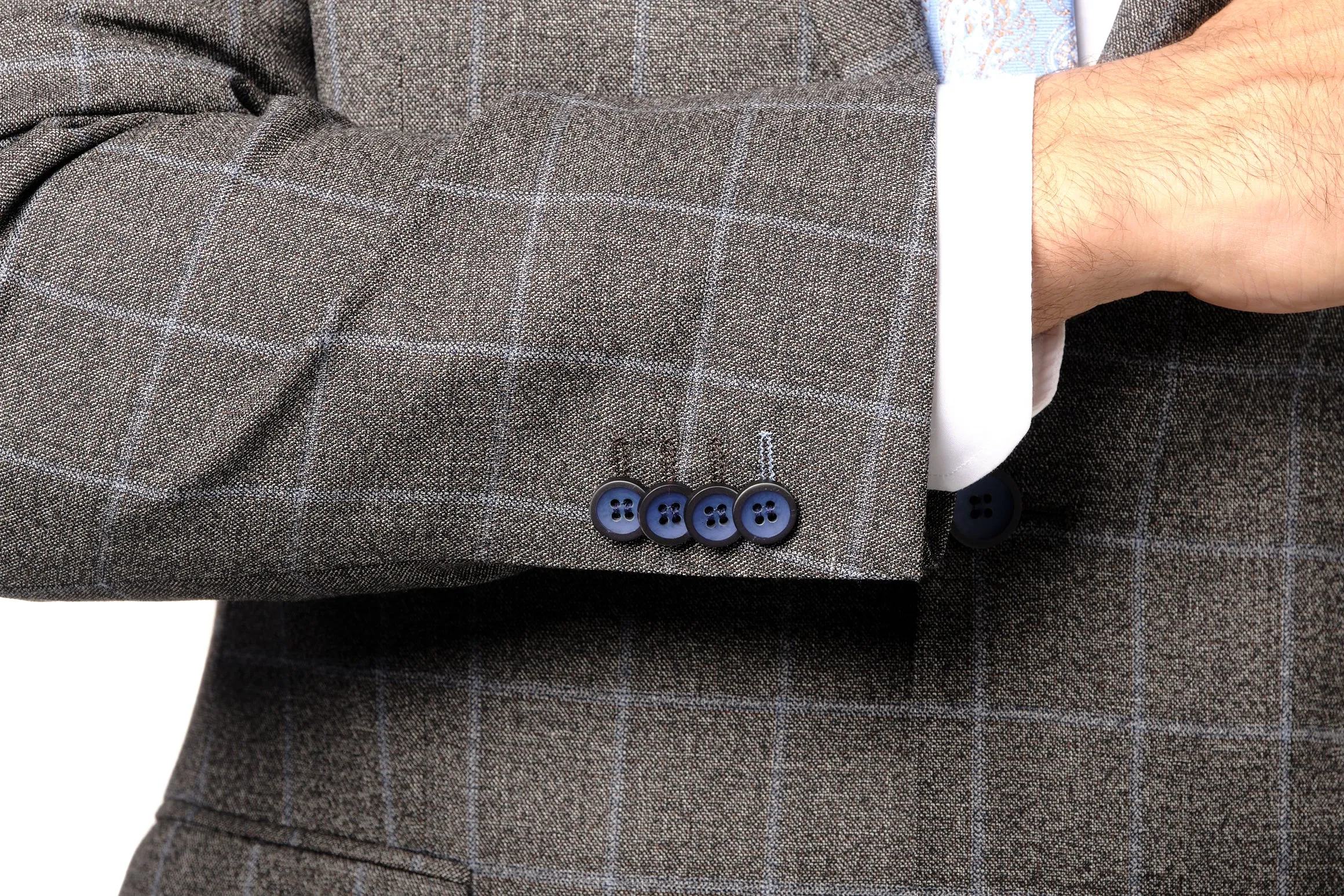 Classic Fit Grey Sharkskin Window Two Piece Suit ST-20FW10