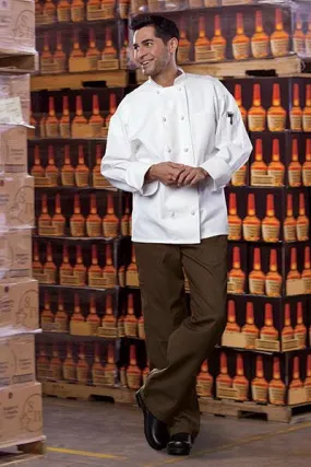 Classic Knot With Mesh Chef Coat White
