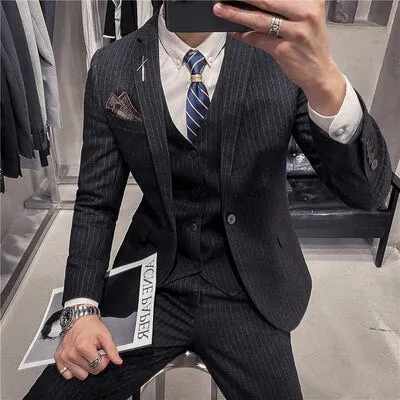 Classic Men Fashion 3 Piece Set Tuxedo Suit