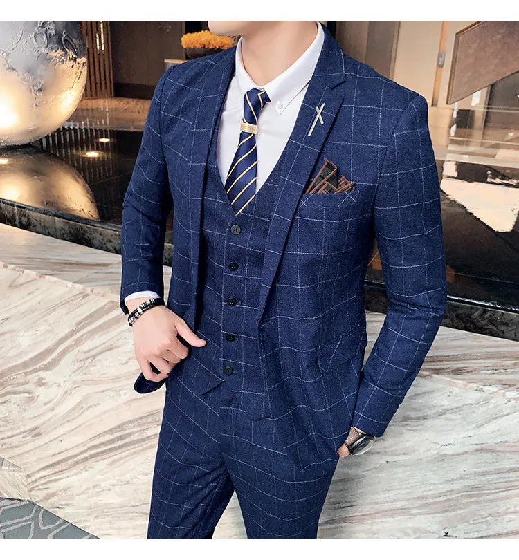 Classic Men Fashion 3 Piece Set Tuxedo Suit