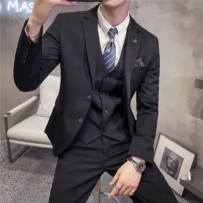 Classic Men Fashion 3 Piece Set Tuxedo Suit