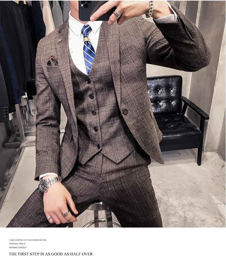 Classic Men Fashion 3 Piece Set Tuxedo Suit