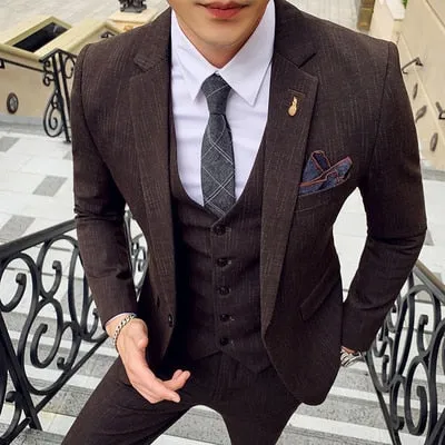 Classic Men Fashion 3 Piece Set Tuxedo Suit