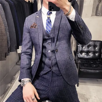 Classic Men Fashion 3 Piece Set Tuxedo Suit