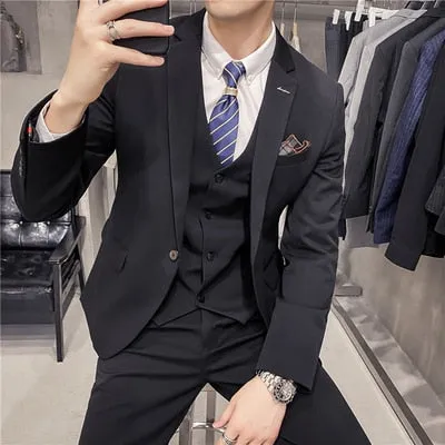 Classic Men Fashion 3 Piece Set Tuxedo Suit