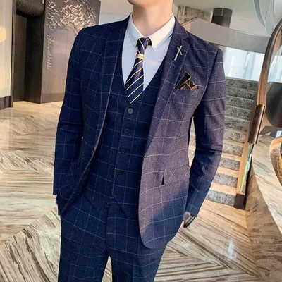 Classic Men Fashion 3 Piece Set Tuxedo Suit