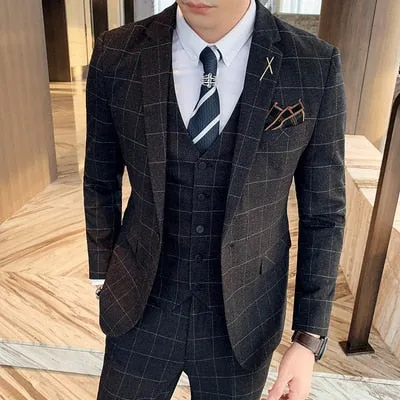 Classic Men Fashion 3 Piece Set Tuxedo Suit