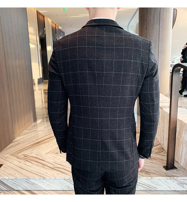 Classic Men Fashion 3 Piece Set Tuxedo Suit