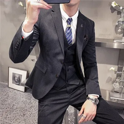 Classic Men Fashion 3 Piece Set Tuxedo Suit