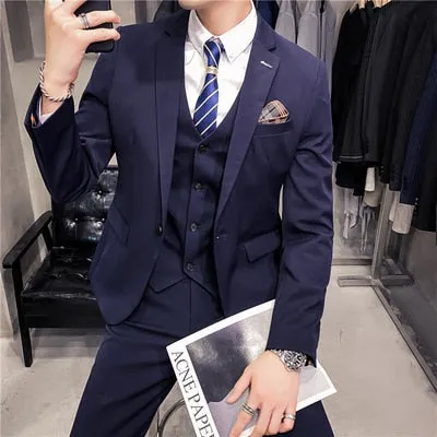 Classic Men Fashion 3 Piece Set Tuxedo Suit