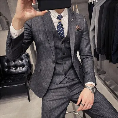 Classic Men Fashion 3 Piece Set Tuxedo Suit