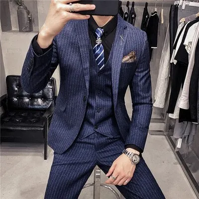 Classic Men Fashion 3 Piece Set Tuxedo Suit