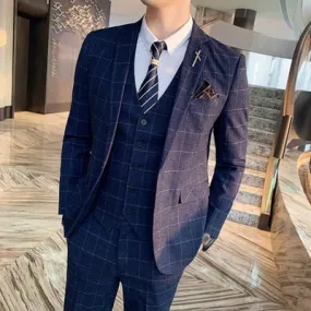 Classic Men Fashion 3 Piece Set Tuxedo Suit