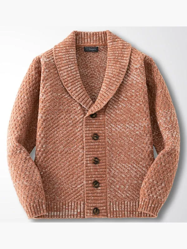 Classic Men's Contrast Button Sweater Cardigan