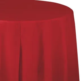 Classic Red Plastic Table Cover 82in