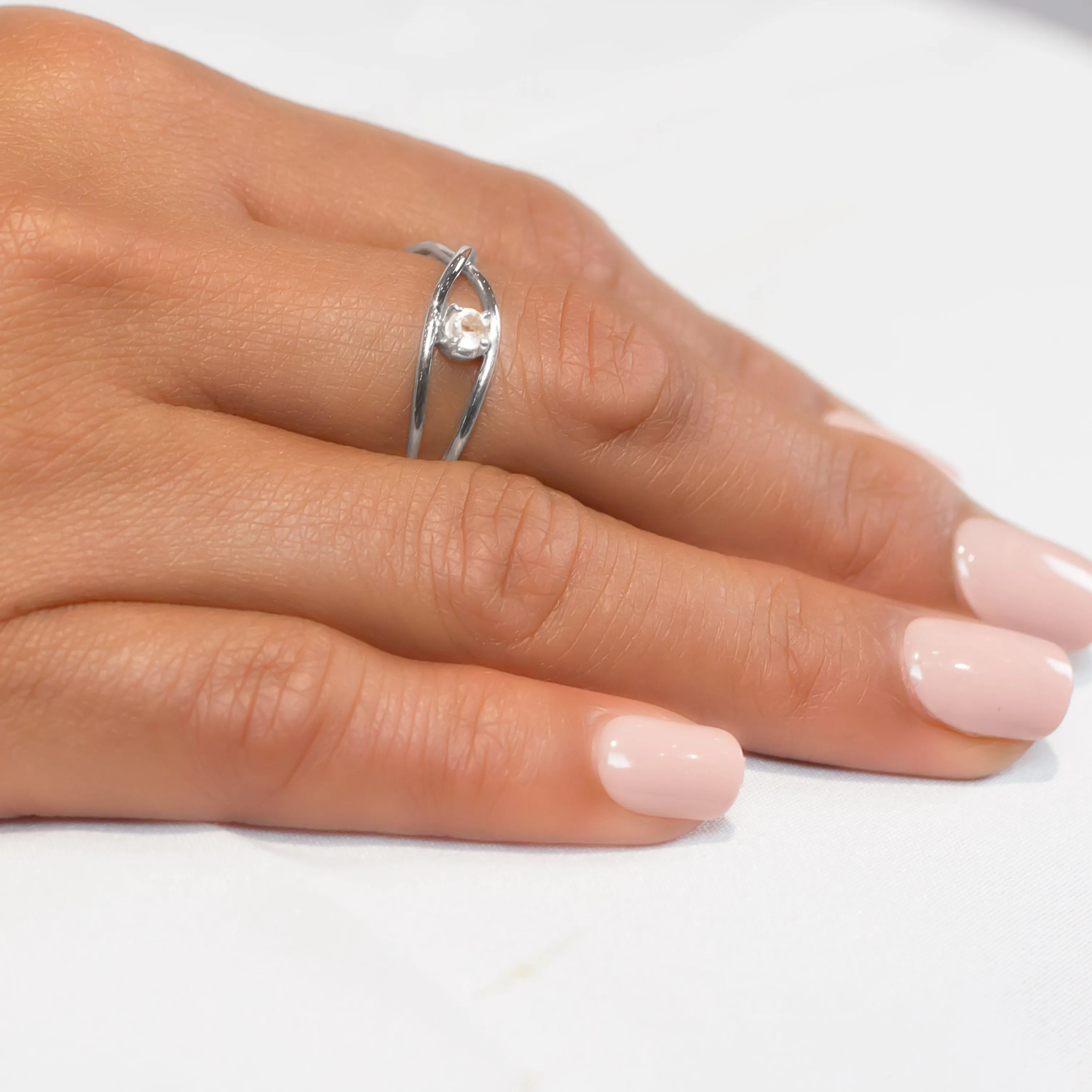 Clear Quartz Birthstone Ring