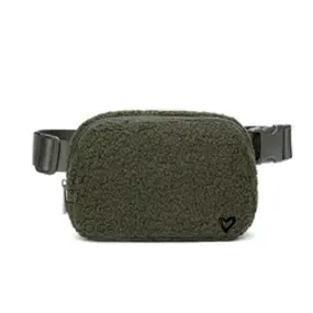 CLEARANCE: Dixie Sherpa Belt/Crossbody Bag - Olive