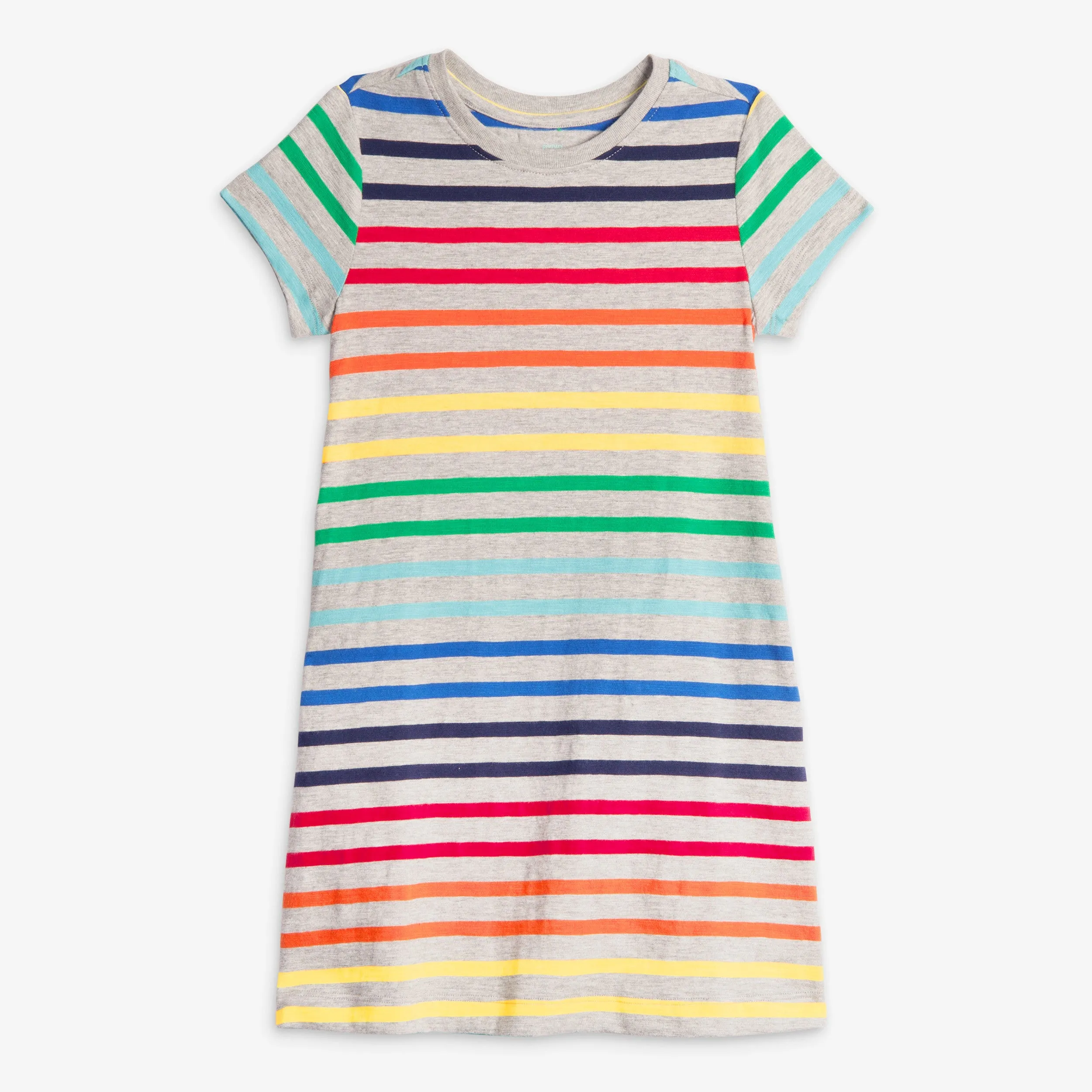 Clearance t-shirt dress in rainbow stripe