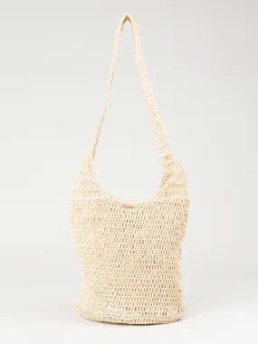 Clementine Straw Beach Bag - Bone