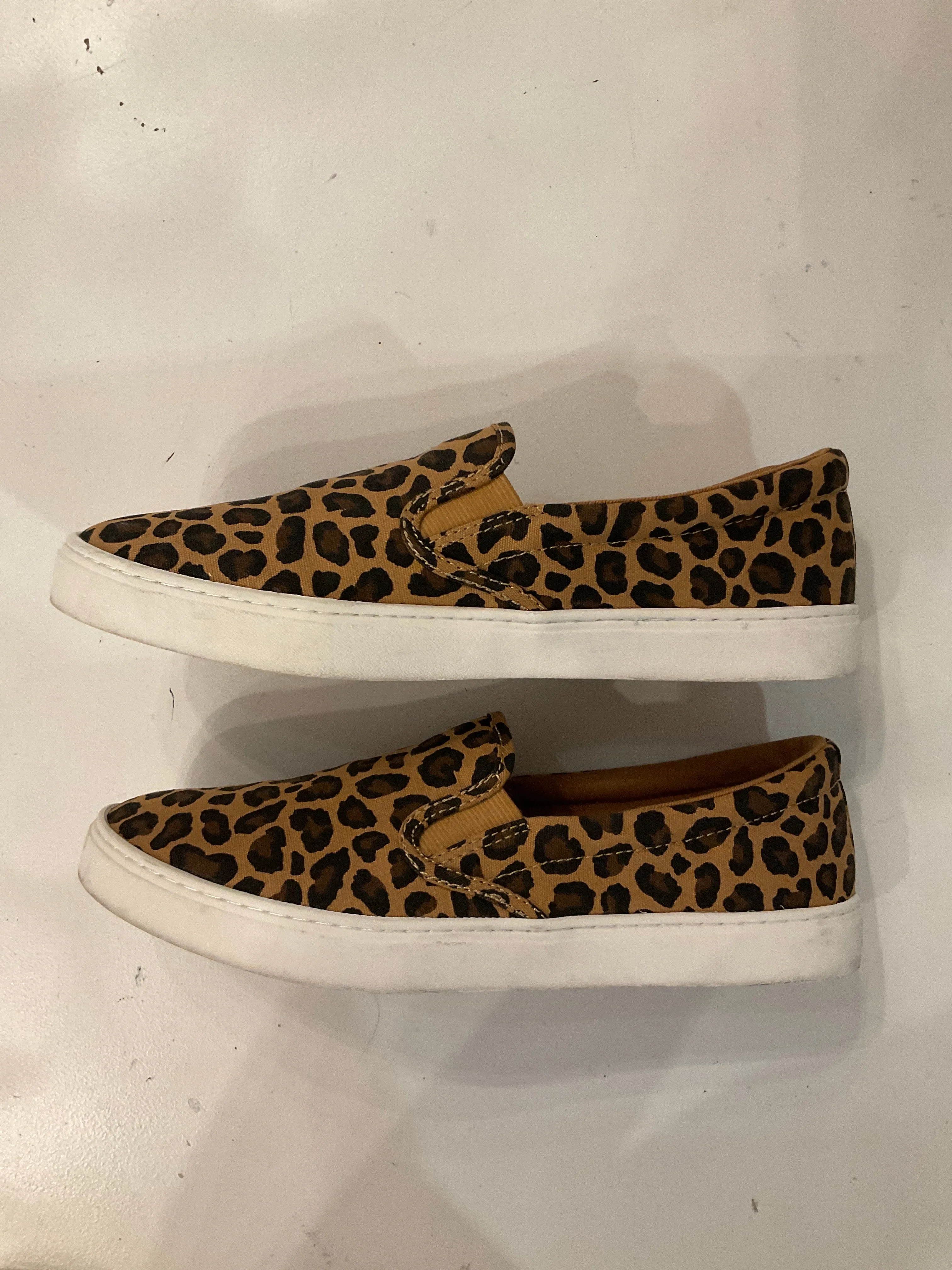 {{ClientCode}} BRN LEOPARD UNKNOWN SLIP ON SNEAKERS, 8