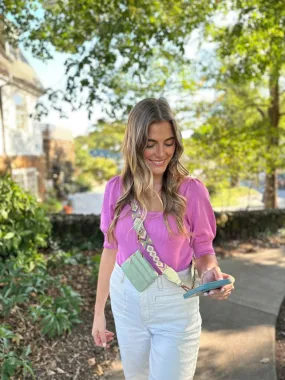 Clip & Go Crossbody Phone Strap w/ Zippered Pouch