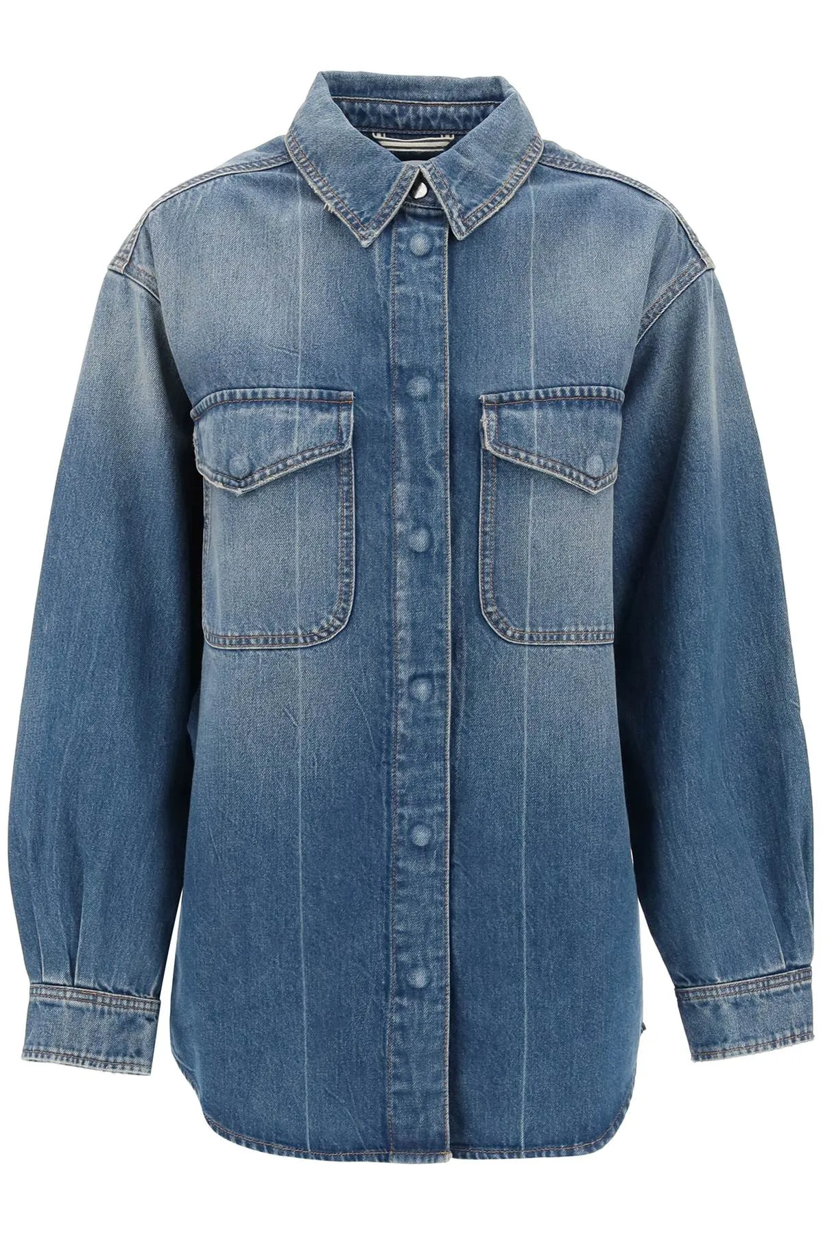 Closed Denim Overshirt Made Of Recycled Cotton Blend