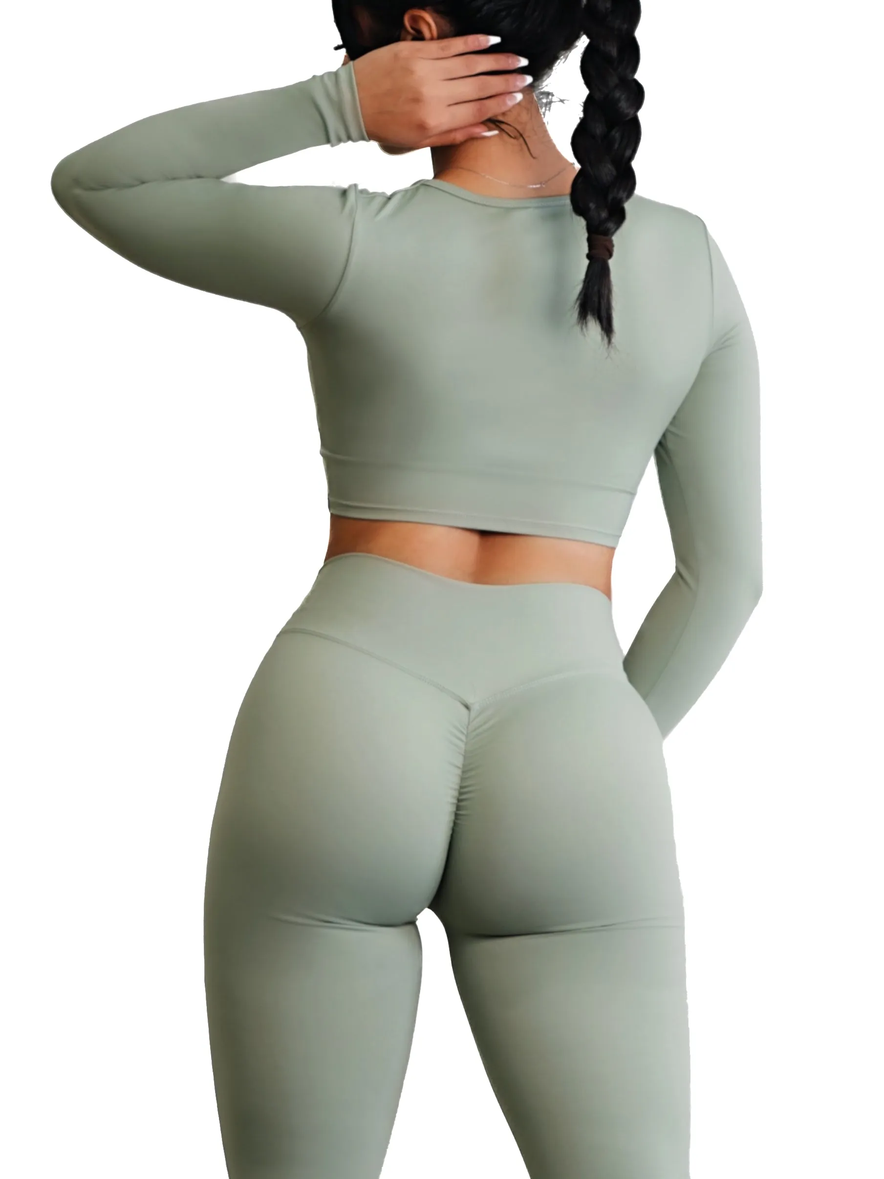 Clubhouse Long Sleeve Sports Top (Eucalyptus)