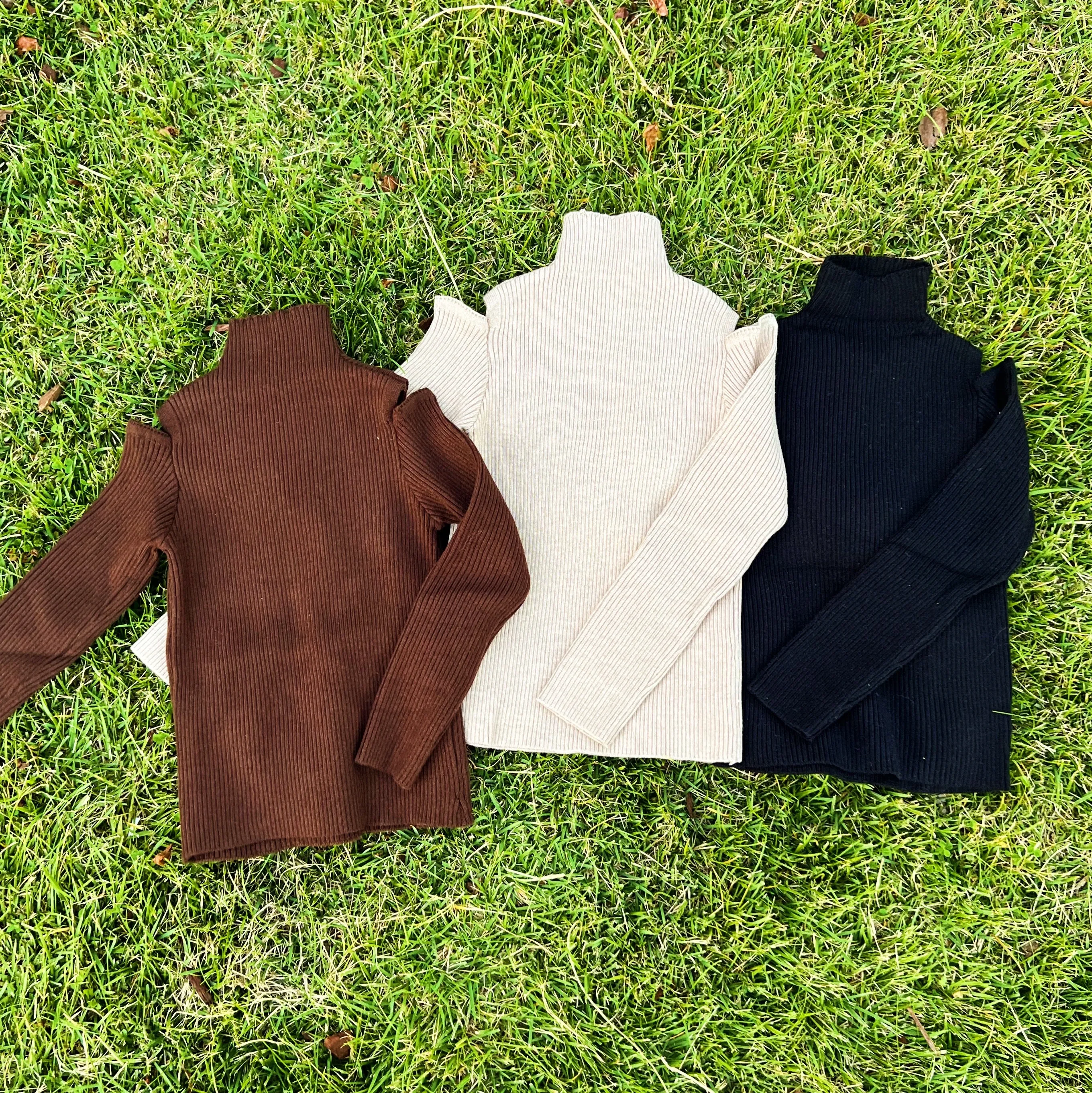 Cold Shoulder Ribbed Sweaters