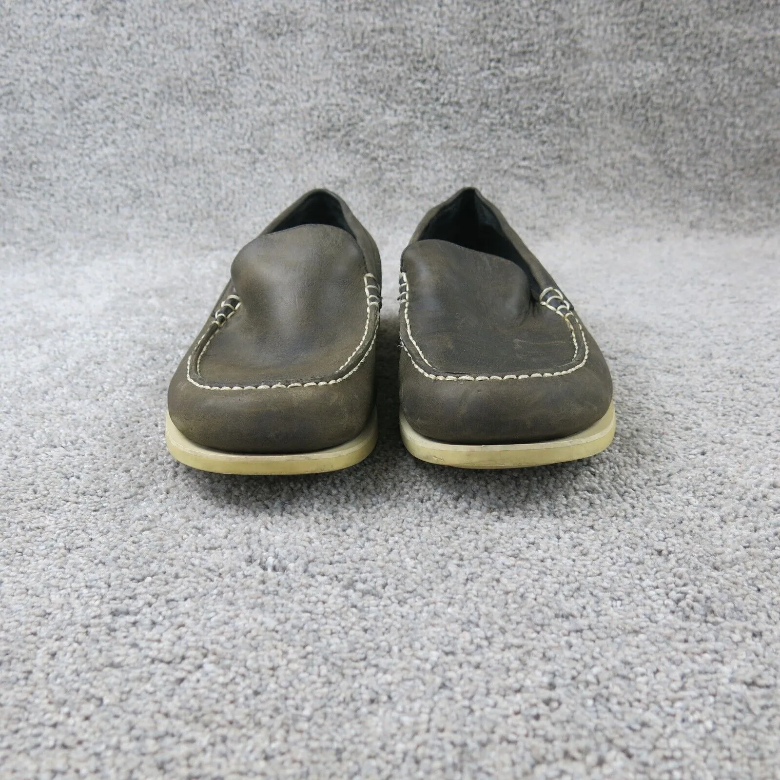 Cole Haan Men Slip On Casual Shoes C00080 Green Leather Loafers Size US 8M