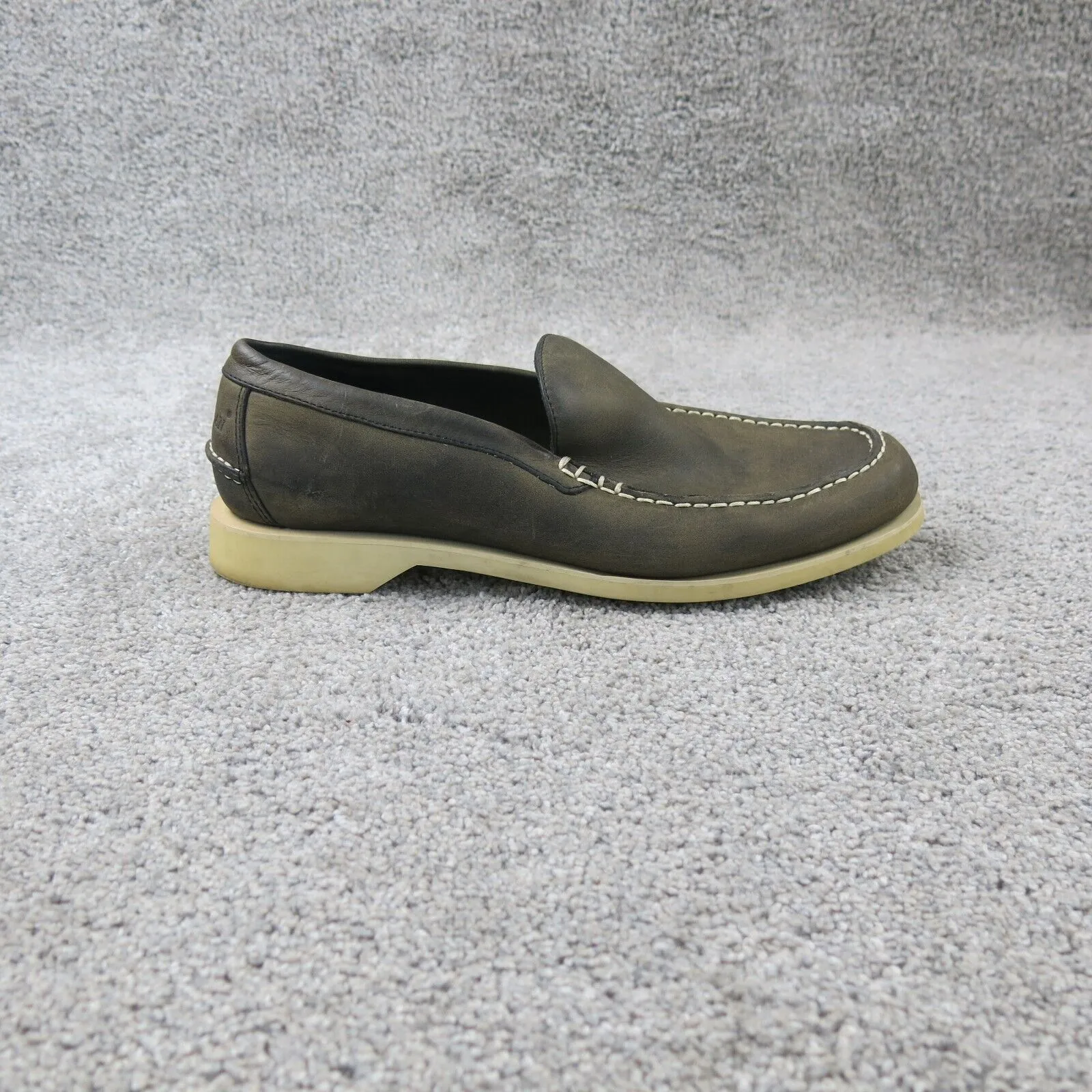 Cole Haan Men Slip On Casual Shoes C00080 Green Leather Loafers Size US 8M