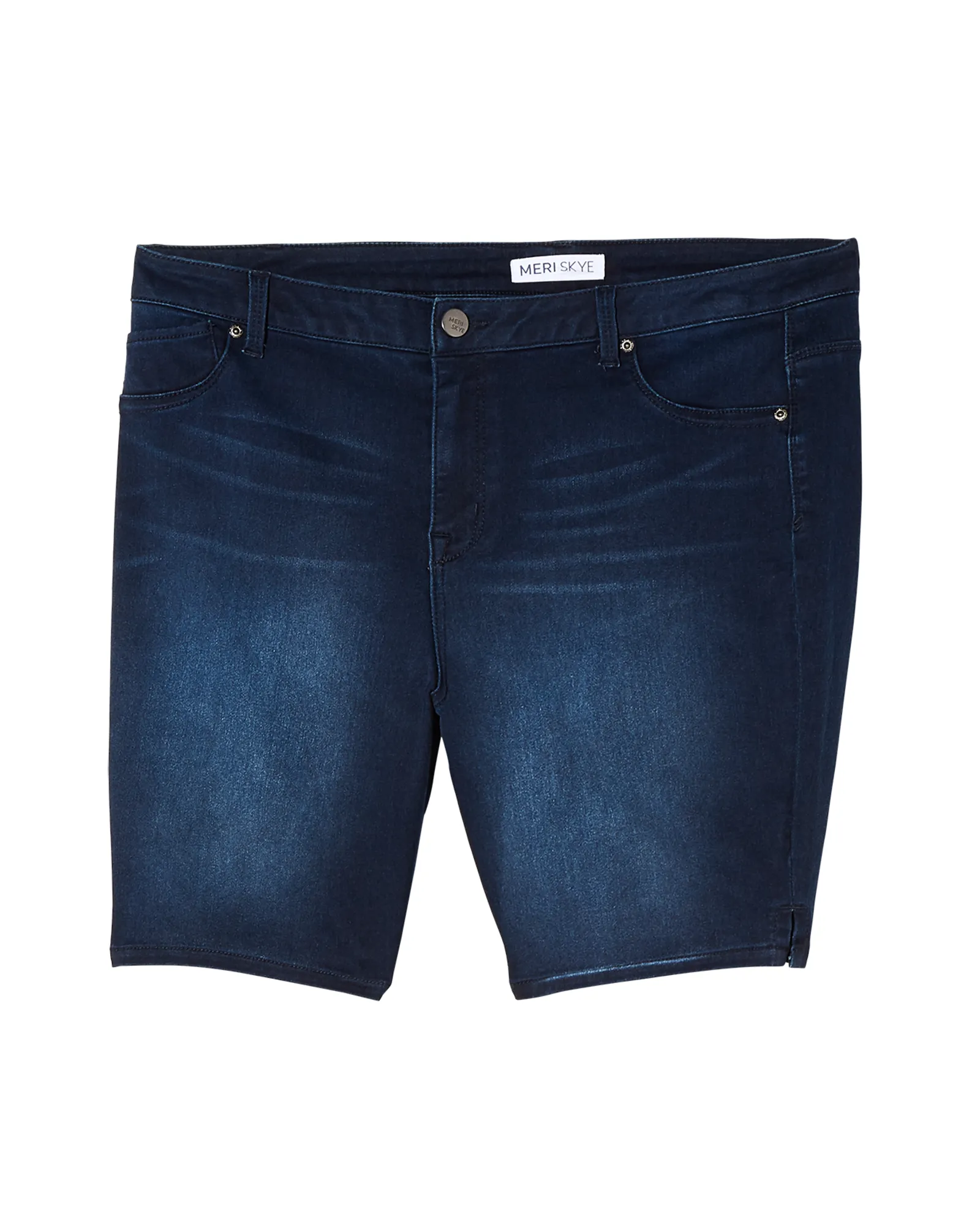 Coleman Bermuda Short with Slit Detail | Dark Wash