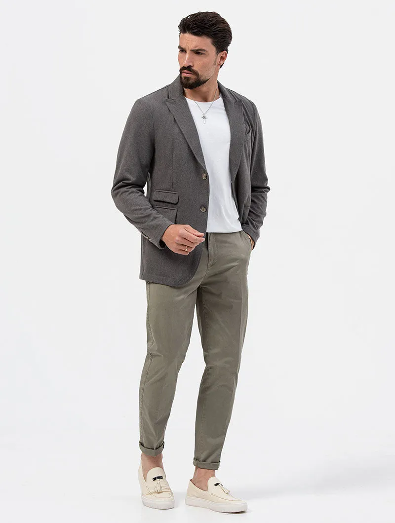COLIN SINGLE BREASTED BLAZER IN DARK GREY