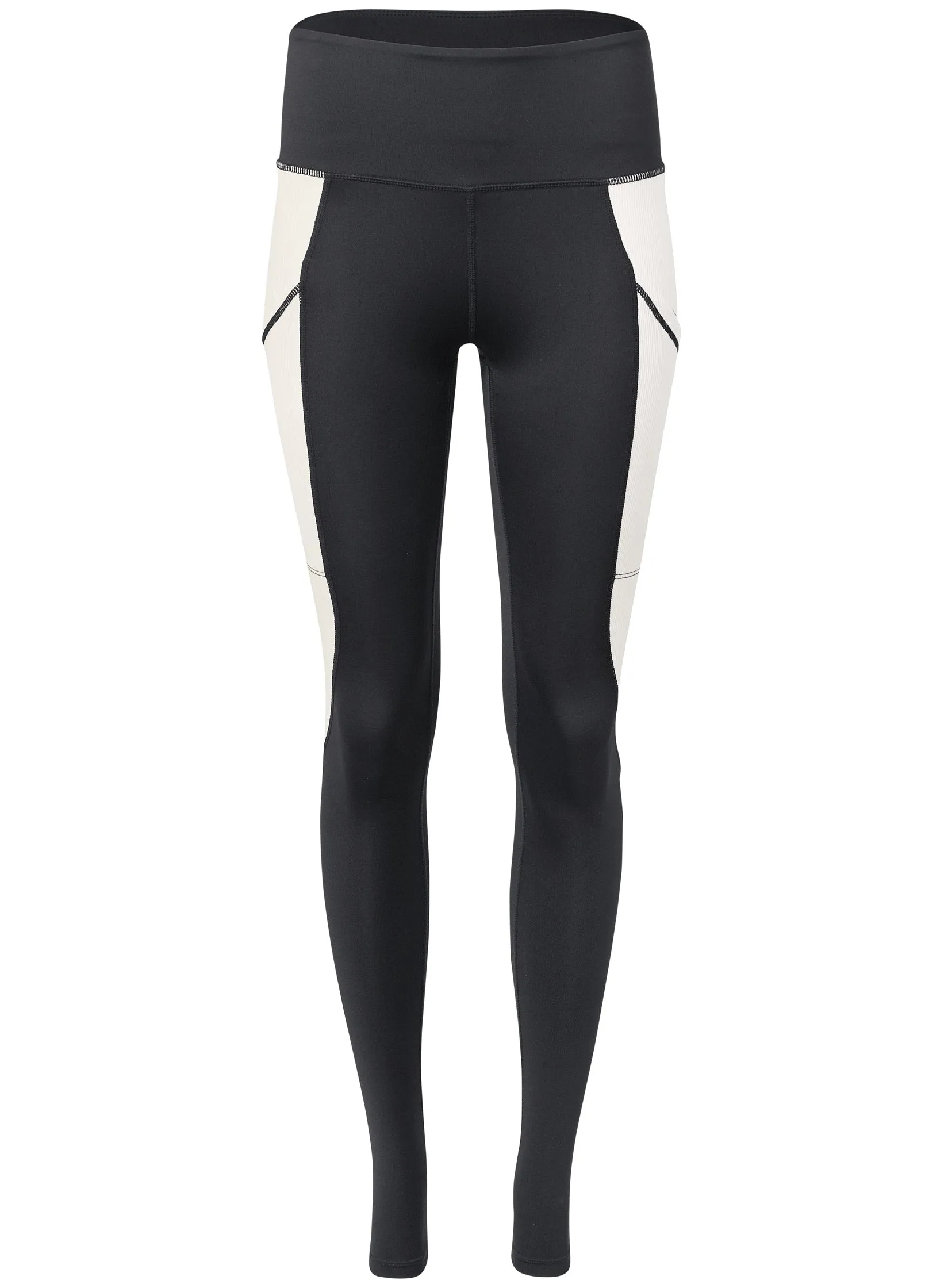 Color Block Active Leggings - Black & White