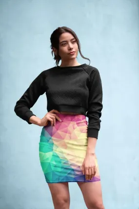 COLOR BOMB 3 Pencil Skirt