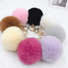 Colorful Fluffy Balls Keychains