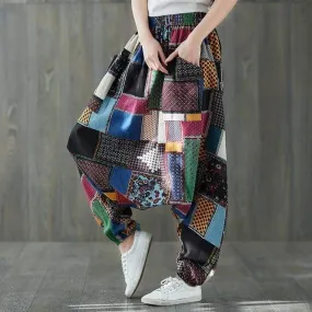 Colorful Patchwork Harem Pants