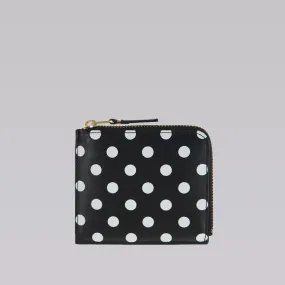 COMME DES GARCONS WALLET SA3100 POLKA DOTS BLACK