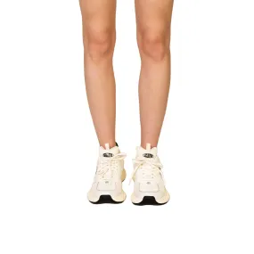 Compass Wave Retro Jogging Shoes In White
