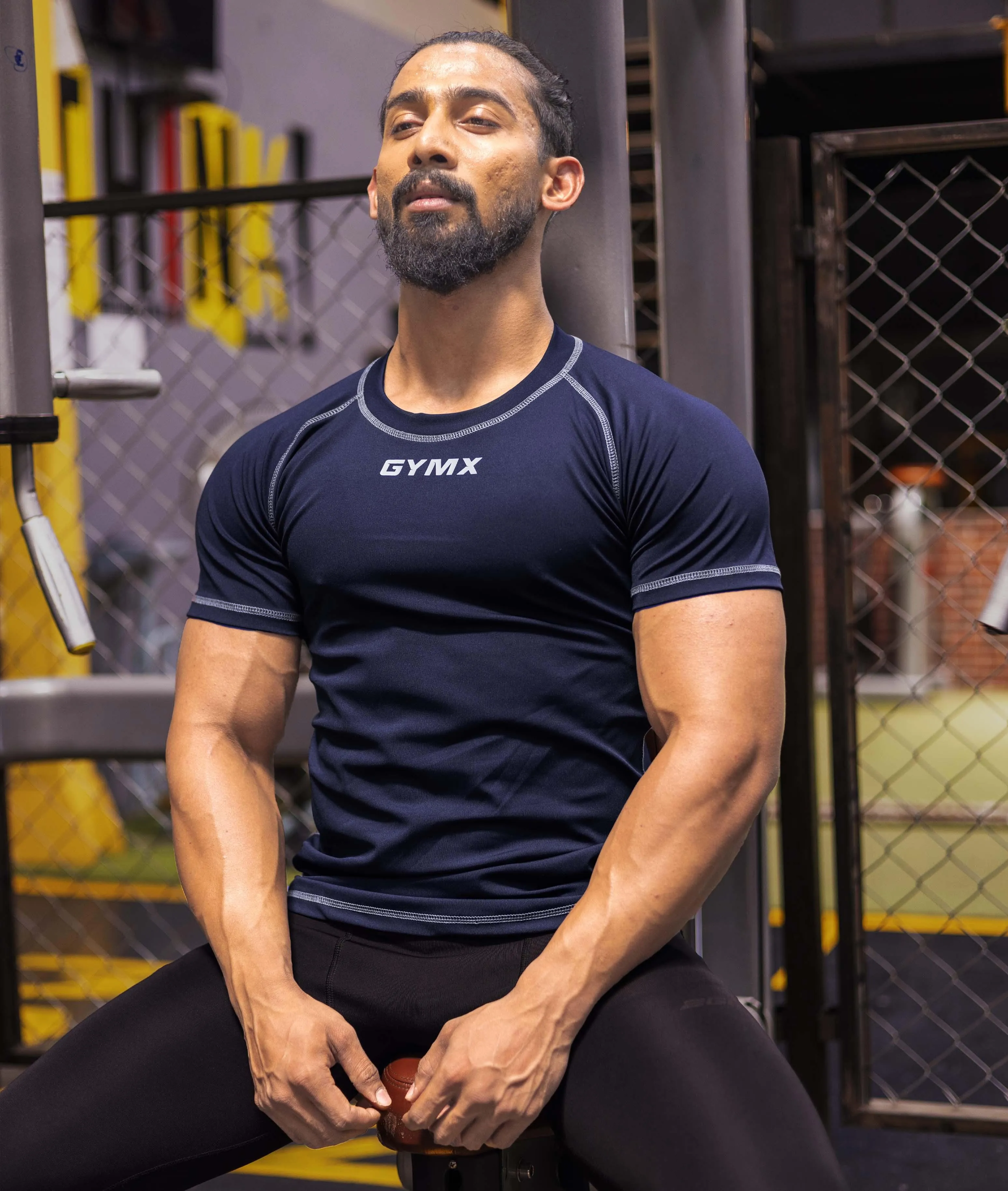 Compression GymX Tee: Night Blue - Sale