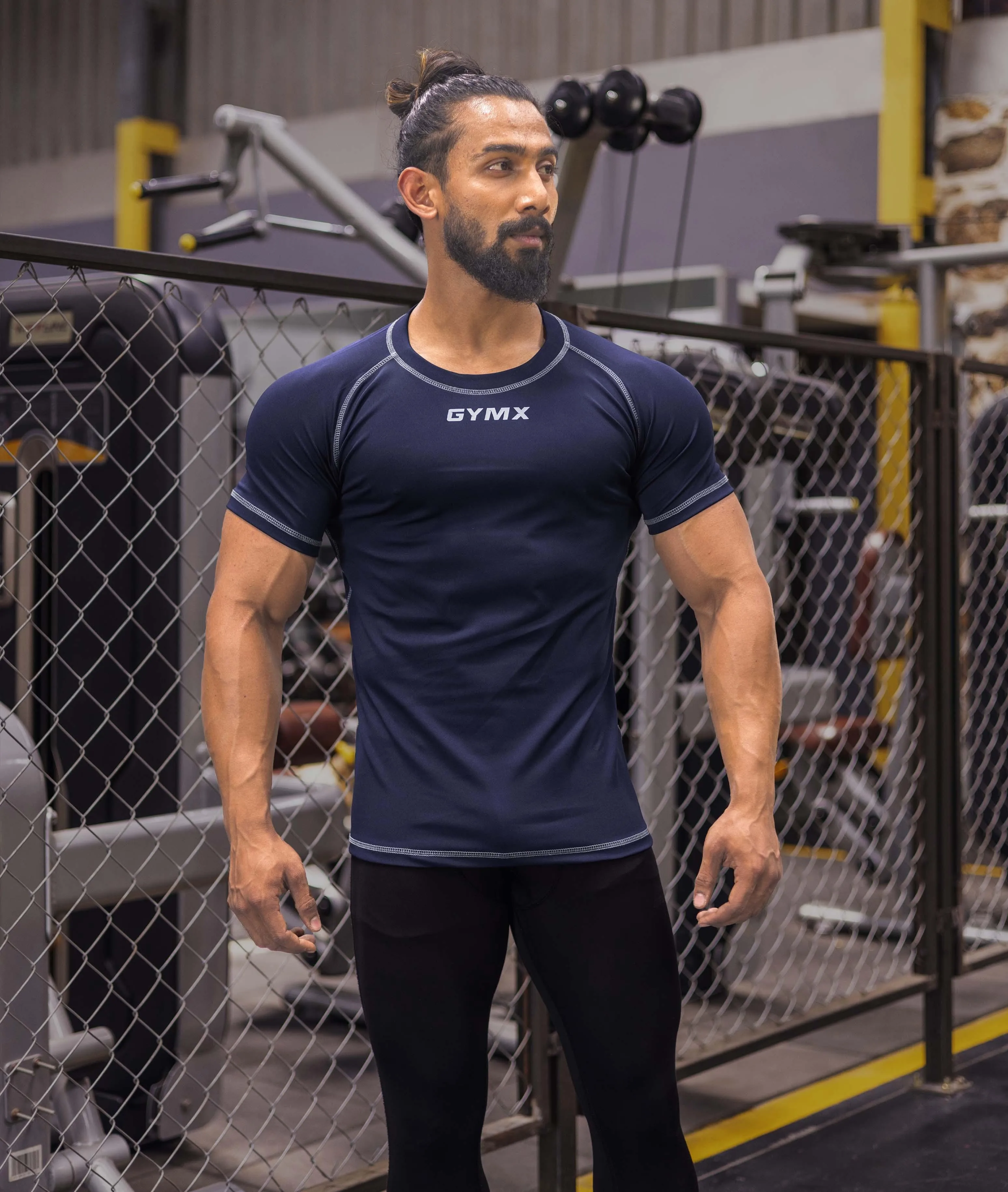 Compression GymX Tee: Night Blue - Sale