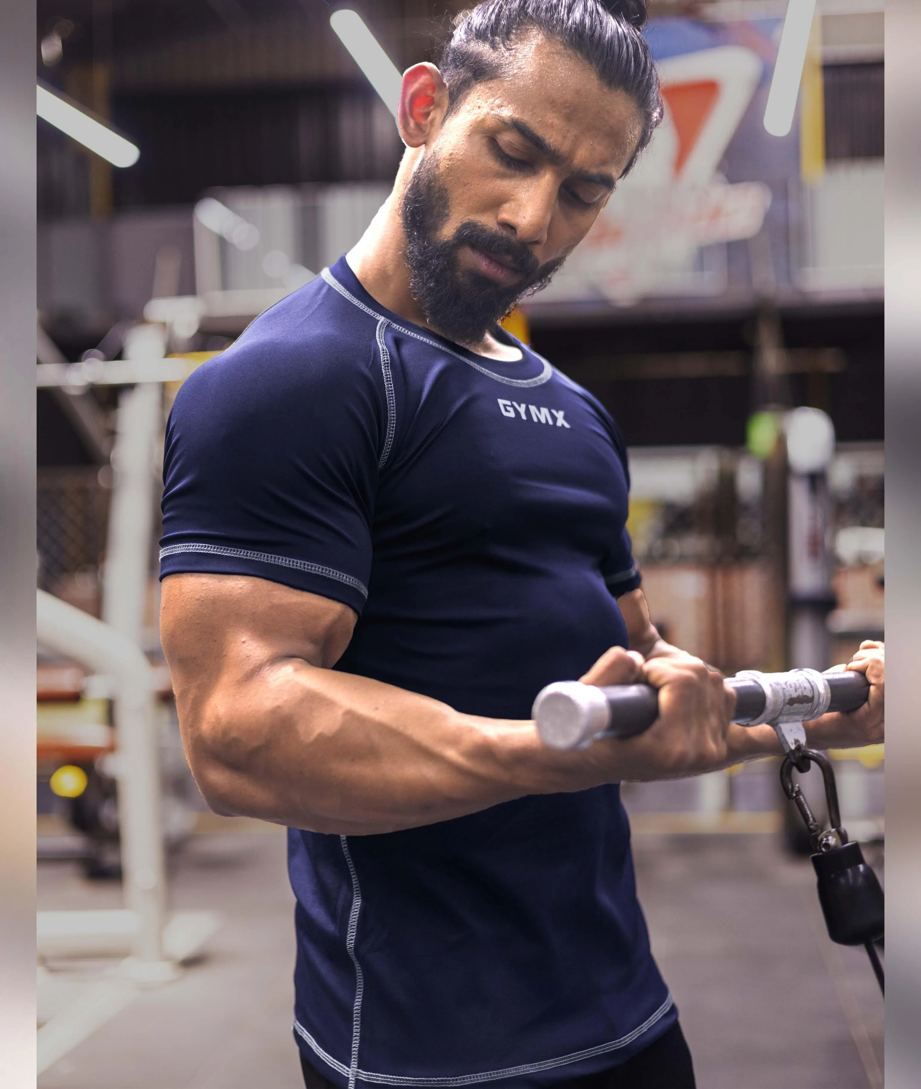 Compression GymX Tee: Night Blue - Sale