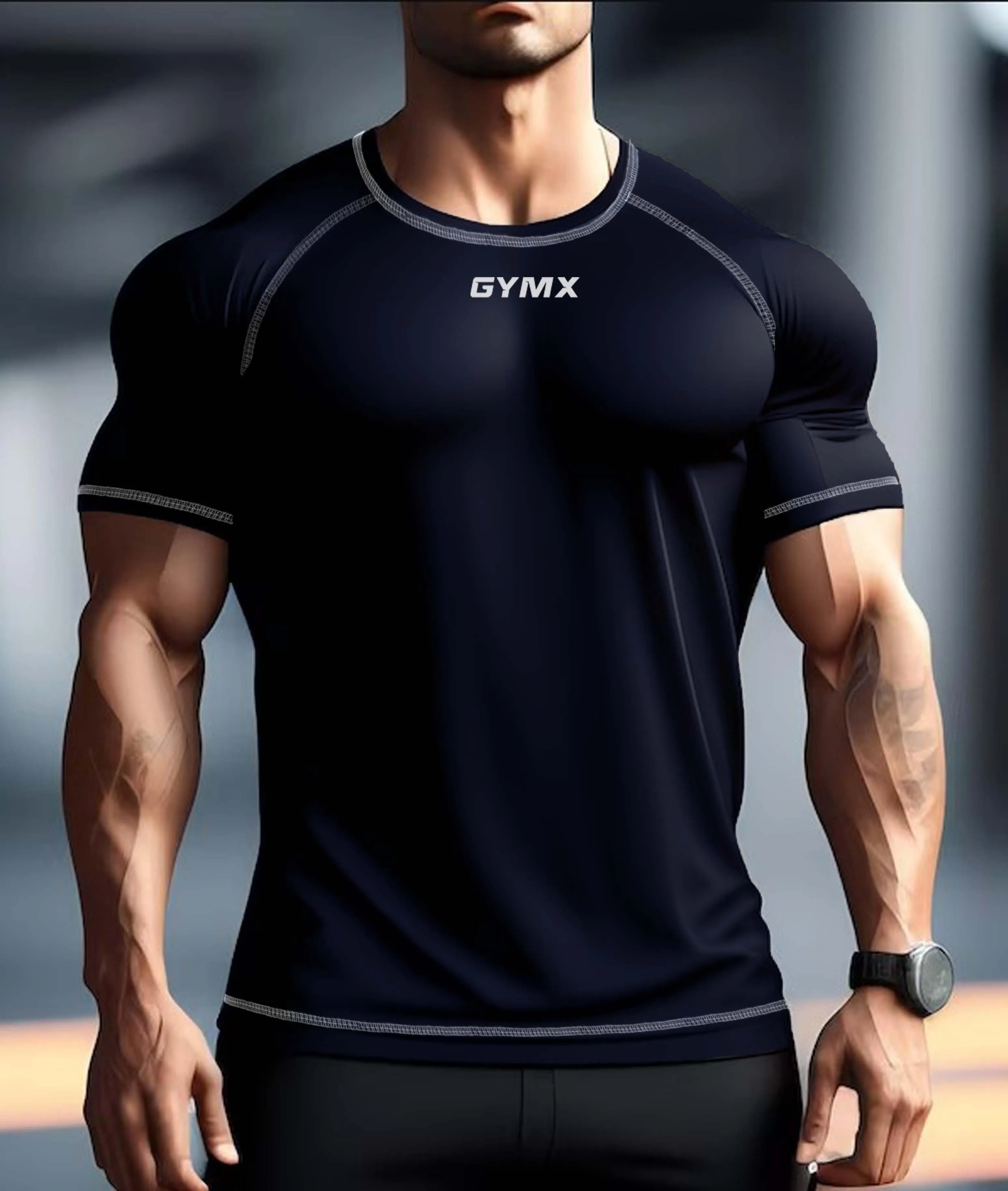 Compression GymX Tee: Night Blue - Sale