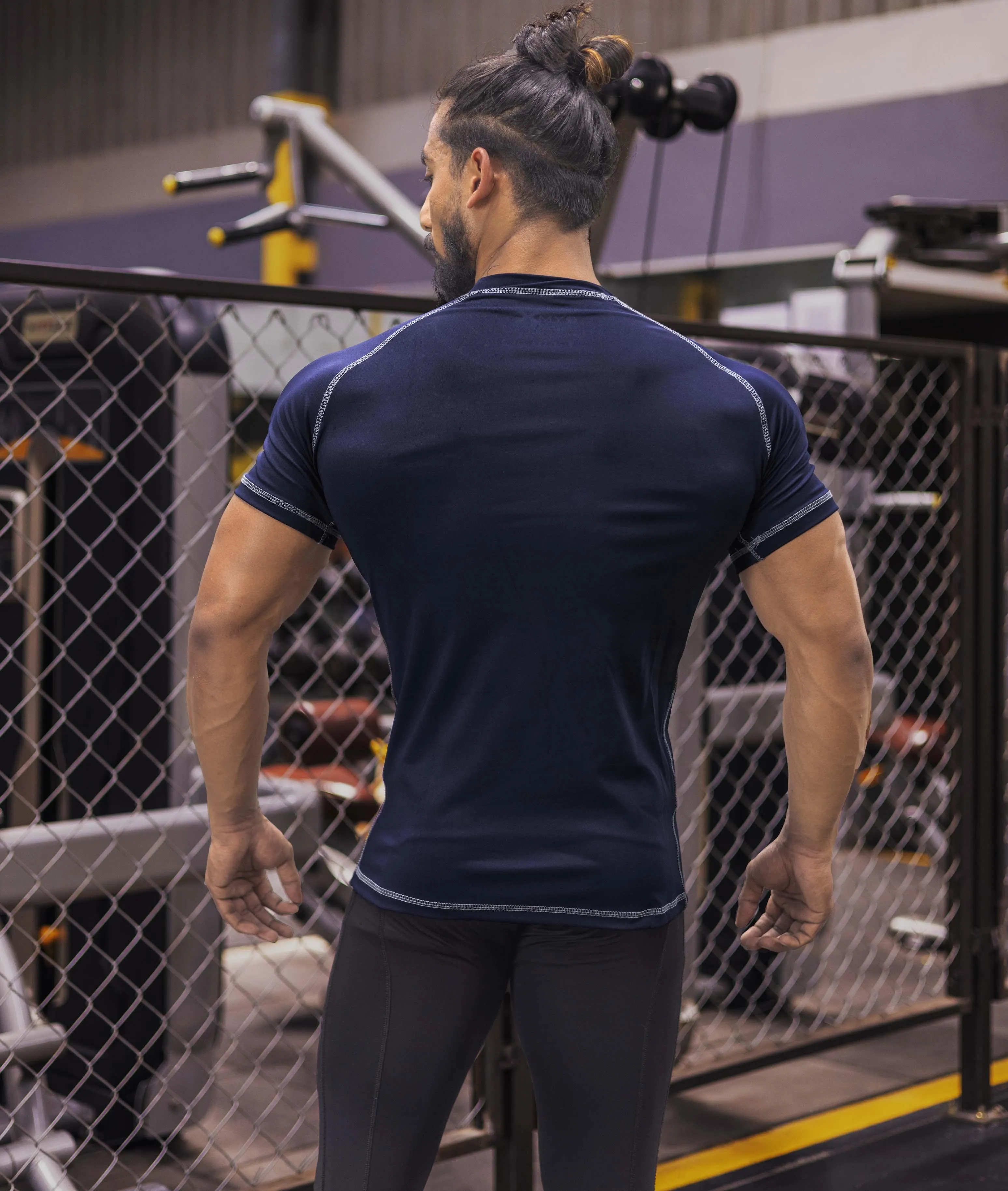 Compression GymX Tee: Night Blue - Sale
