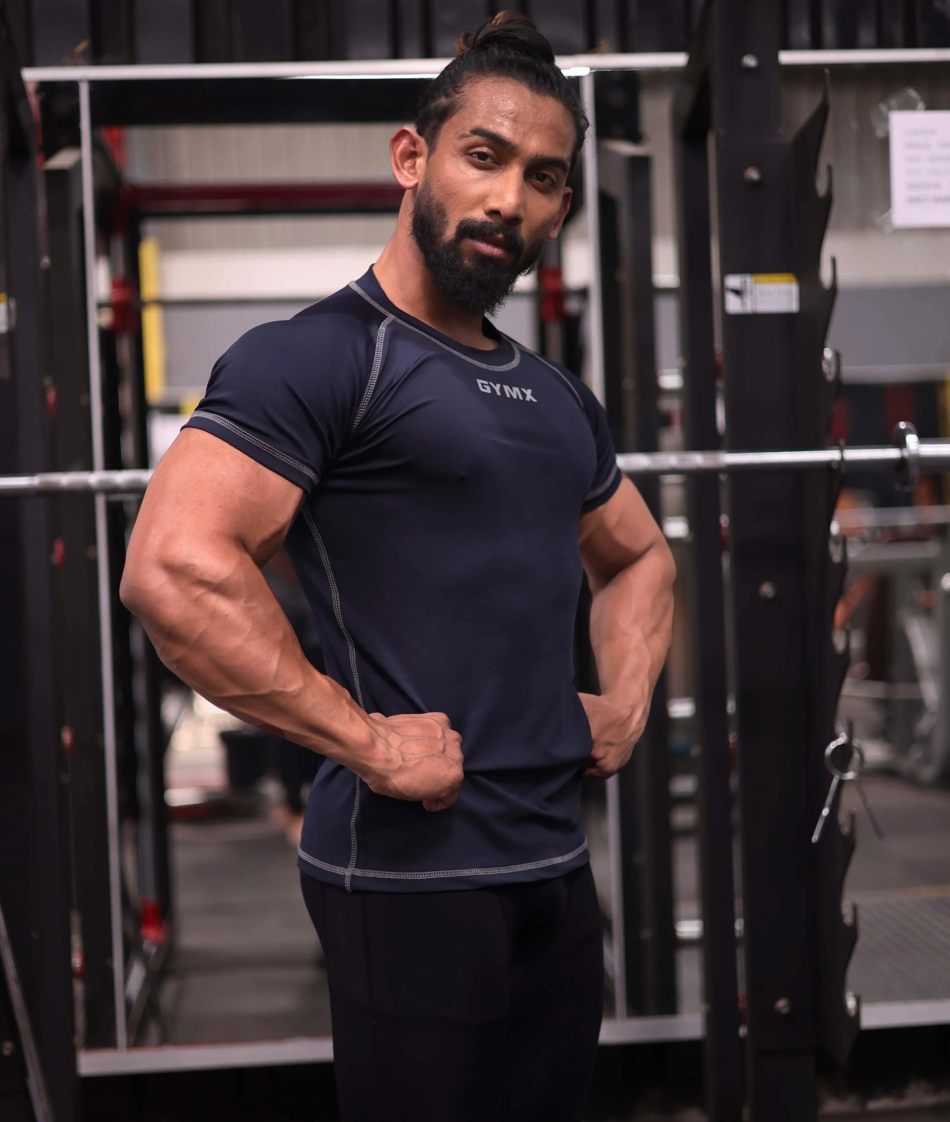 Compression GymX Tee: Night Blue - Sale