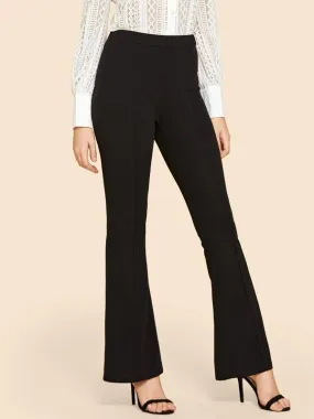 Contrast Binding Straight Leg Pants