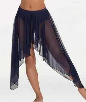 Convertible Long Back-To-Side Chiffon Skirt - GIRLS