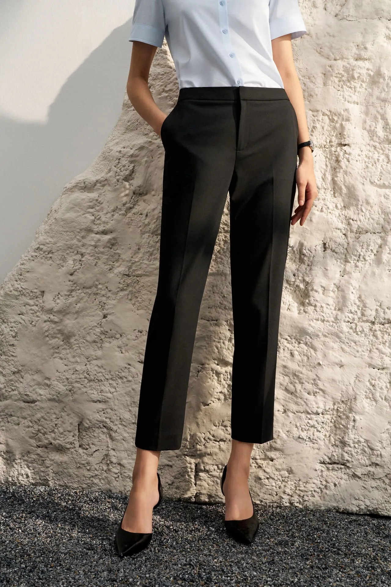 Cool Touch & Anti UV Twill Cigarette Suit Pants