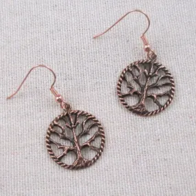 Copper Tree Of Life Earrings