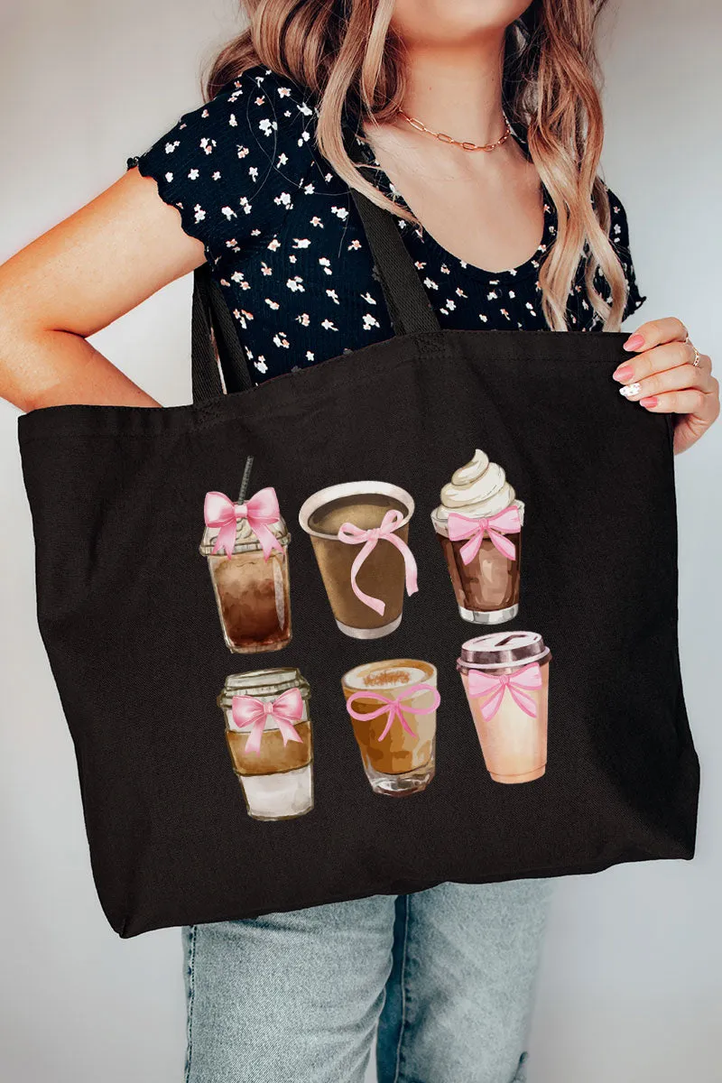 Coquette Coffee Canvas Jumbo Tote