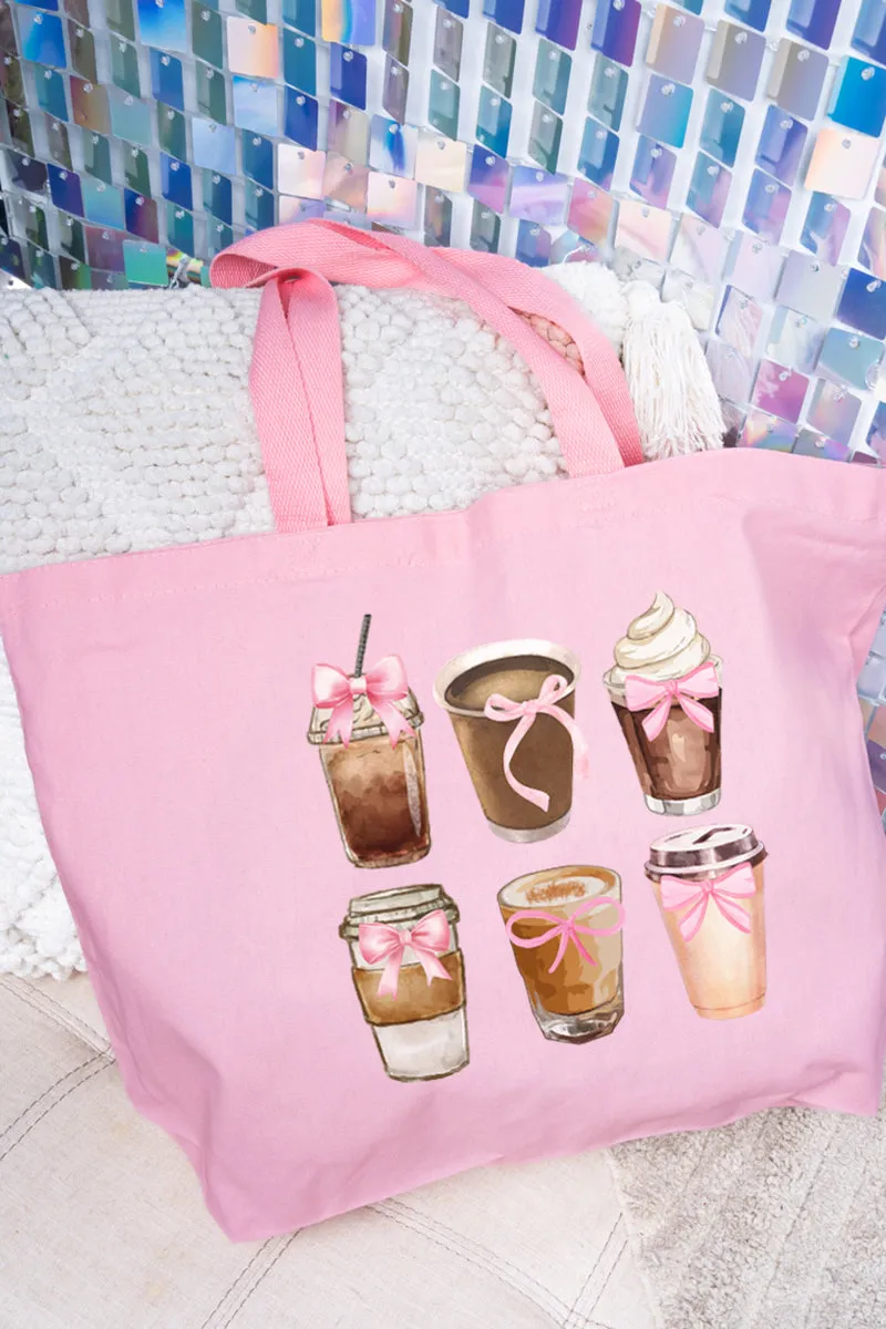 Coquette Coffee Canvas Jumbo Tote